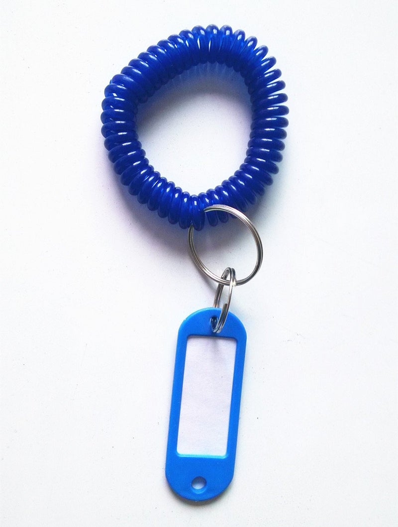 yueton Pack of 6 Colorful Spring Spiral Wrist Coil Key Chain Label, Wrist Band Key Ring Key Tag - Image 4